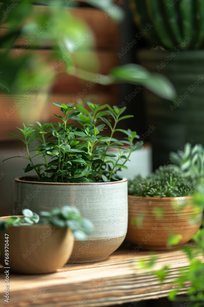 Kitchen Herb Garden on Table