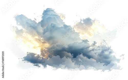 Celestial Atmosphere: Cloudy Skies and Radiant Sunlight,PNG Image, isolated on Transparent background. © Tayyab Imtiaz