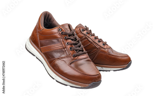 Sporty shoes-brown,PNG Image, isolated on Transparent background.