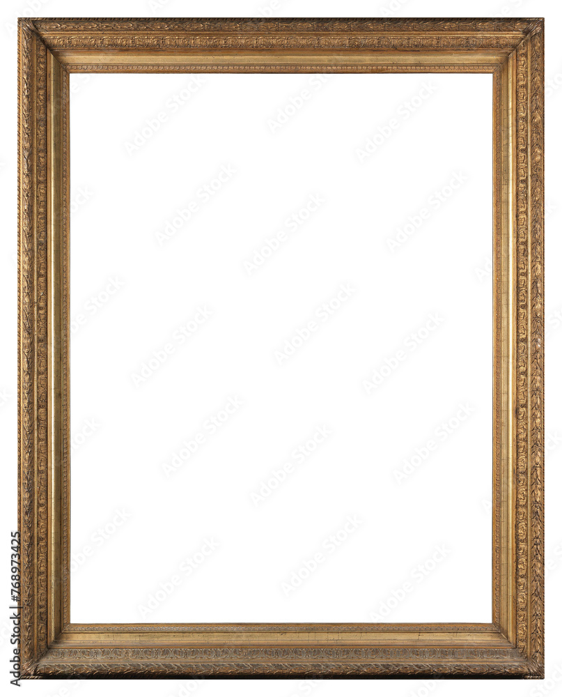 Fototapeta premium Old picture frame in PNG format on a transparent background.