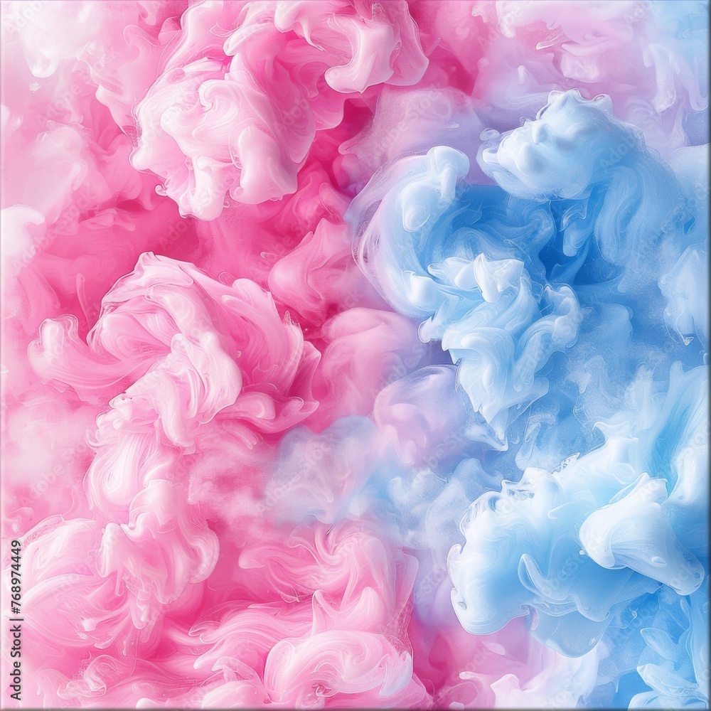 Fototapeta premium Pink and Blue Abstract Smoke Art 
