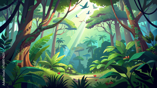 tropical forest in the jungle