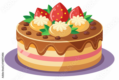 tasty-cake-with-no-background-vector-illustration