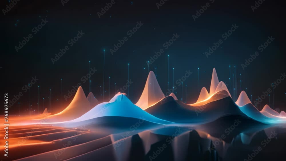 abstract background with sound wave, music equalizer technology, vector ...