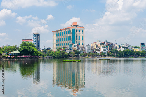 views iof hanoi skyline, vietnam