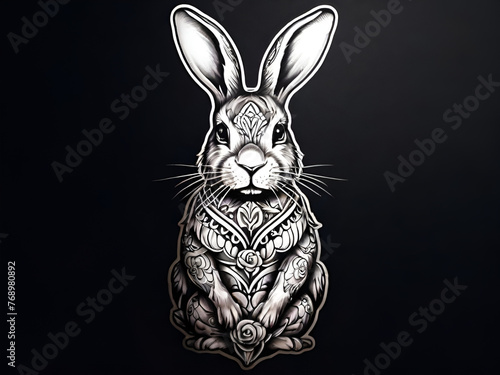 sticker_tattoo_full_body_easter_bunny_0 photo