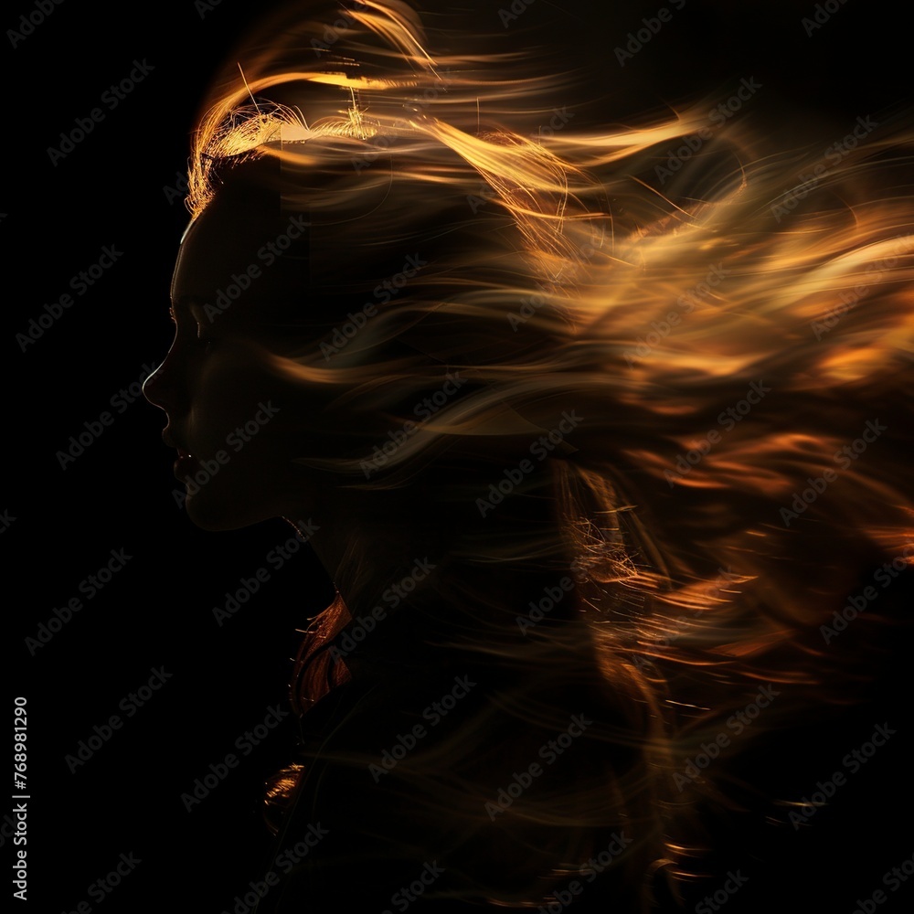 Woman With Blowing Hair Woman With Blowing Hair
