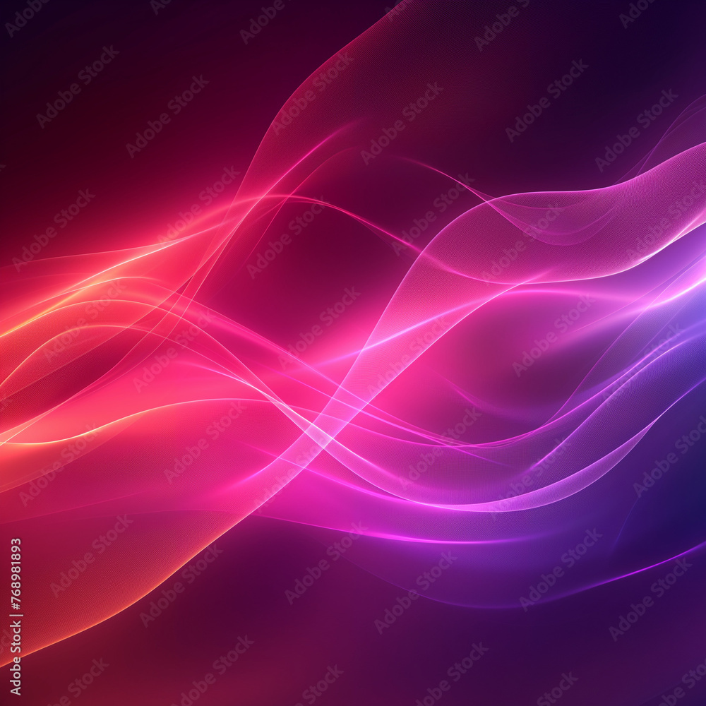 Naklejka premium abstract background with a glowing abstract waves, design with copyspace