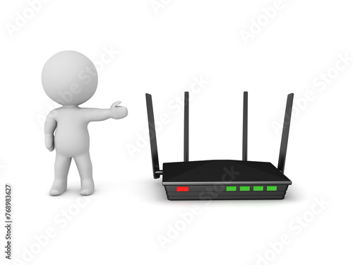 3D Character showing router