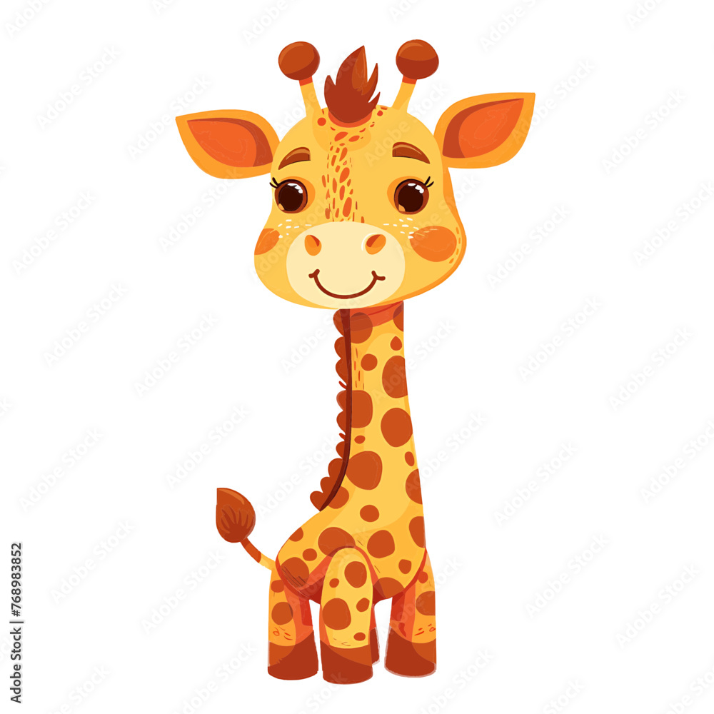 Fototapeta premium giraffe cartoon illustration