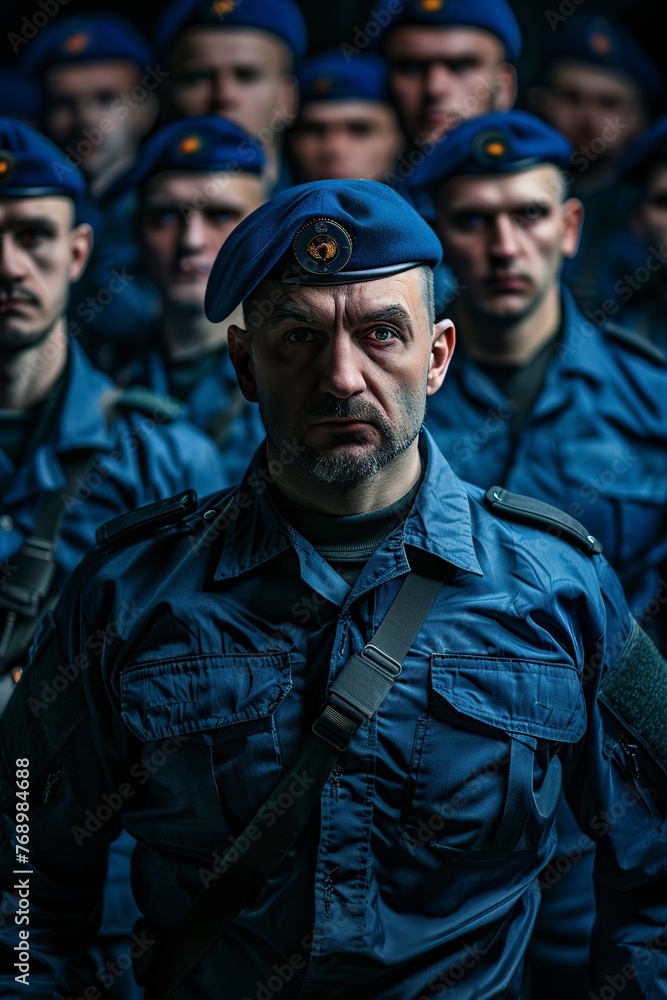 A Group of Men in Uniform Standing Together A Group of Men in Uniform Standing Together