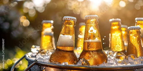 Six Bottles of Beer in a Chilled Cooler