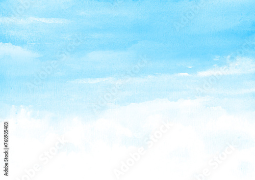 Canvas Print Blue morning sky with clouds