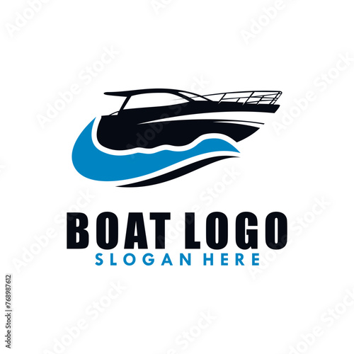 boat logo vector design template