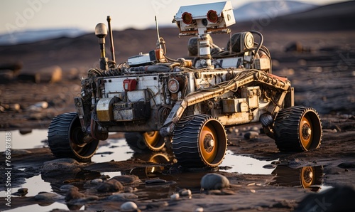 Rover Stuck in Mud on Mars photo