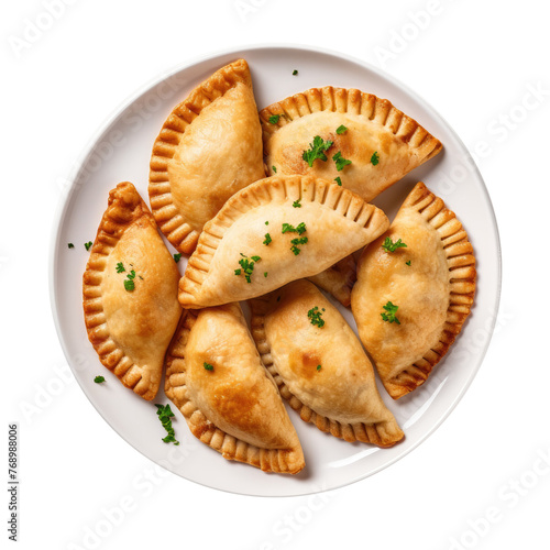 Delicious Plate of Empanadas Isolated on a Transparent Background  © JJAVA
