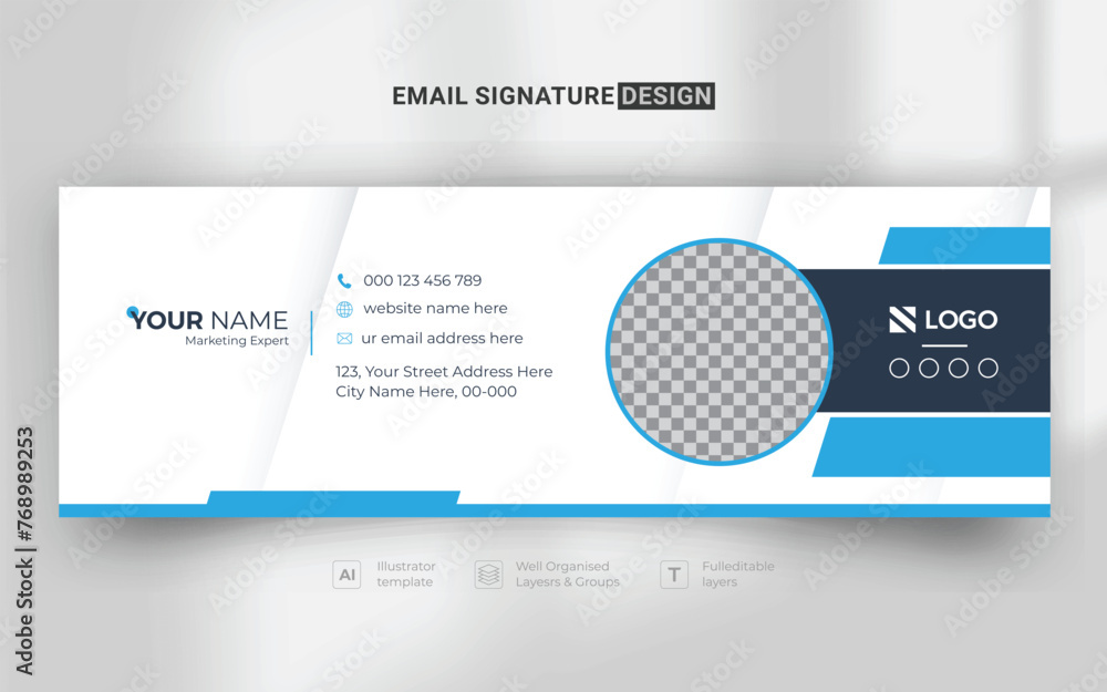 attractive abstract minimal email signature design template attractive abstract minimal email signature design template