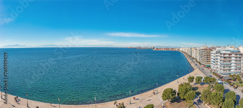 Beautiful panoramic view of city Thessaloniki in Greece.