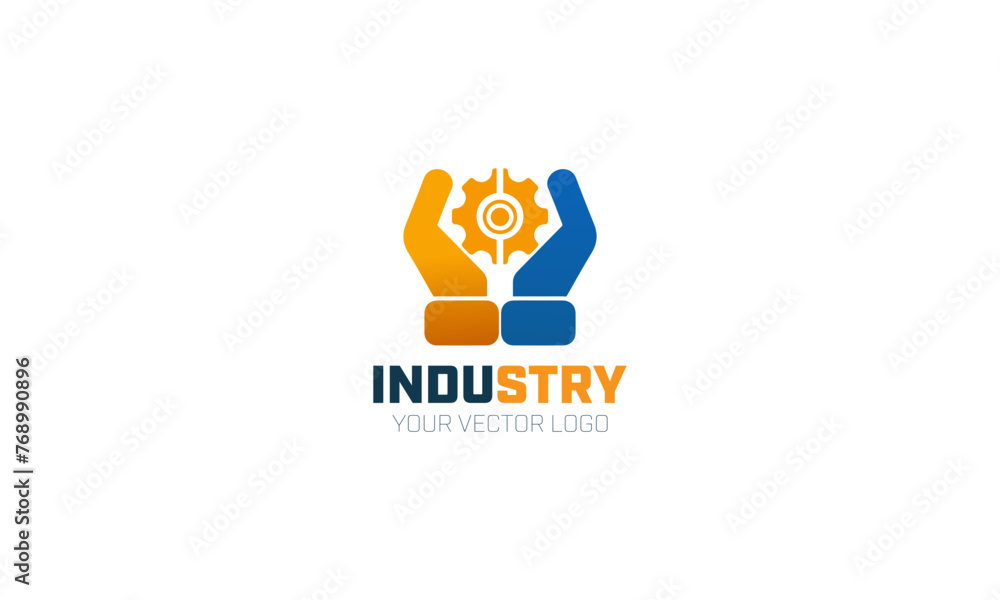 Fototapeta premium industrial logo design vector template Art Illustration