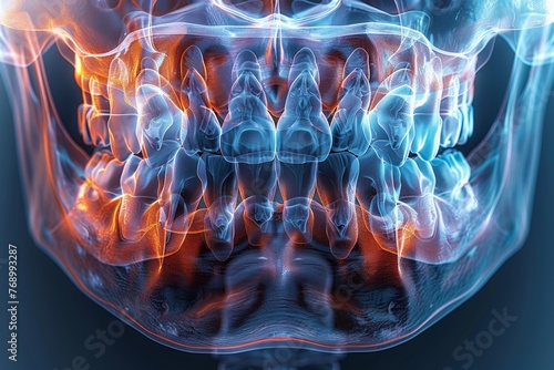 Immersive dental imaging reveals detailed human mandible and maxilla