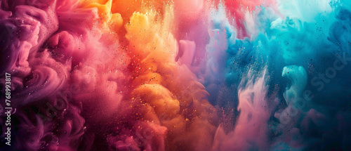 Behold the breathtaking spectacle of colors merging into a splendid gradient, each hue distinct yet harmonizing, captured with remarkable clarity in high-definition.
