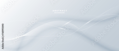 Modern abstract background with wavy lines. Digital future technology concept. vector illustration.	

