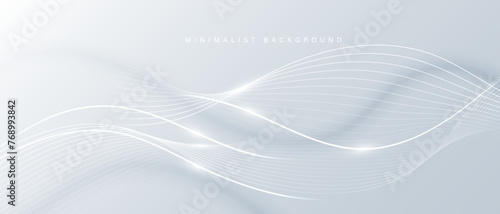 Modern abstract background with wavy lines. Digitalfuture technology concept. vector illustration.	
