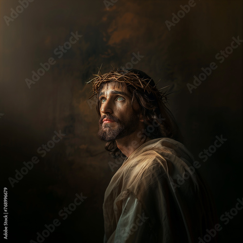 jesus on isolated background photo