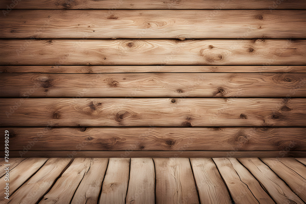 A wooden wall with a large gap in the middle A wooden wall with a large gap in the middle
