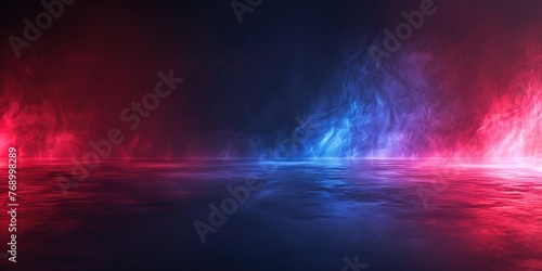  Ethereal Red and Blue Light Fusion