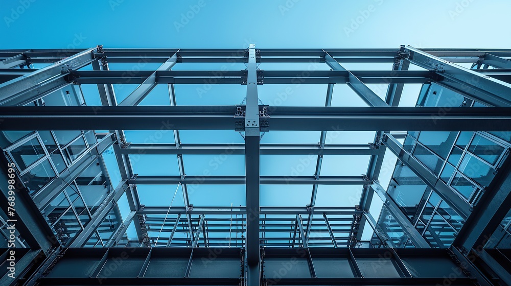 Fototapeta premium Blueprints in Steel construction