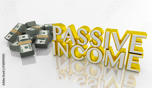 Passive Income Make Earn More Money Second Side Hustle Job 3d Illustration © iQoncept