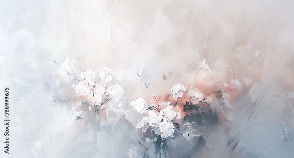 a painting of a bunch of flowers a painting of a bunch of flowers
