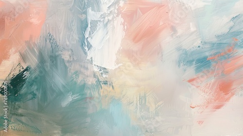 An abstract painting with a vintage color scheme, featuring soft hues and subtle brush strokes, reminiscent of old oil paintings.