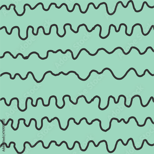 Wavy line curve linear wave free form. Expressive abstract vector backgrounds. Hand drawn doodle wavy squiggles. Vector illustration