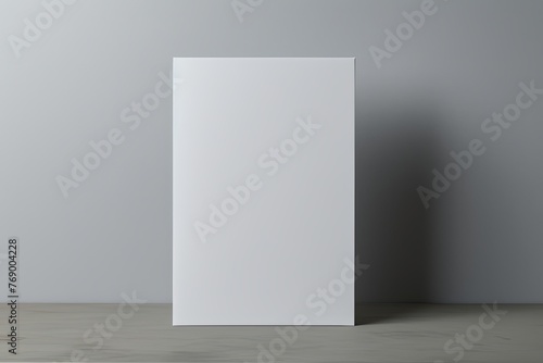 a blank mock up gray card dimension, mock up, on background, shot in studio