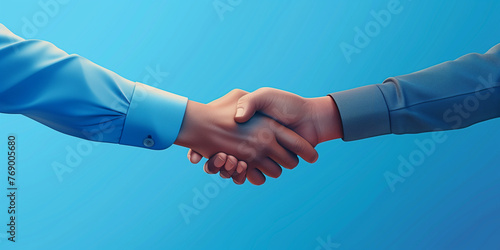Professional Collaboration and Trust: Firm Handshake Between Two Businesspeople © Usama