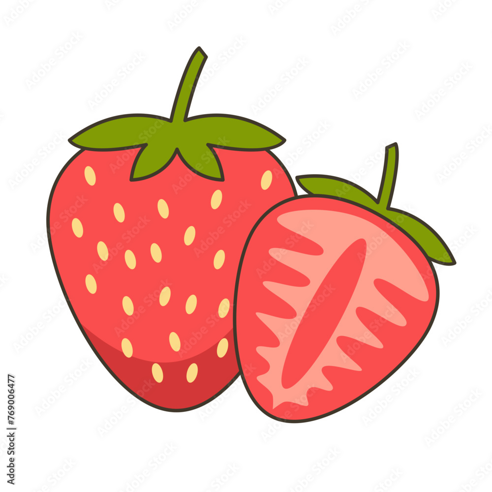 Fototapeta premium Healthy Fruit Illustration