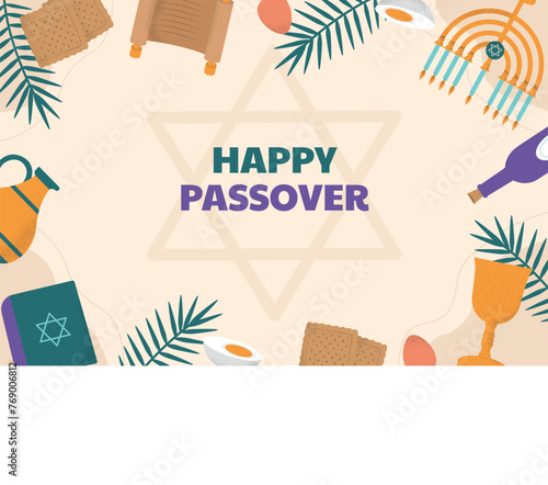 Vector hand drawn passover background