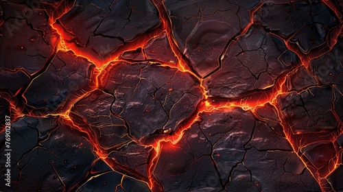 Dungeon floor, lava cracks, 8bit style, redorange palette, flickering glow effect