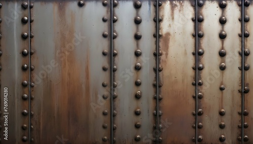 Industrial Grungy Metal Texture With Rivets And S © Keku