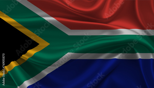 Bright and Wavy South Africa Republic of South Africa Flag Background
