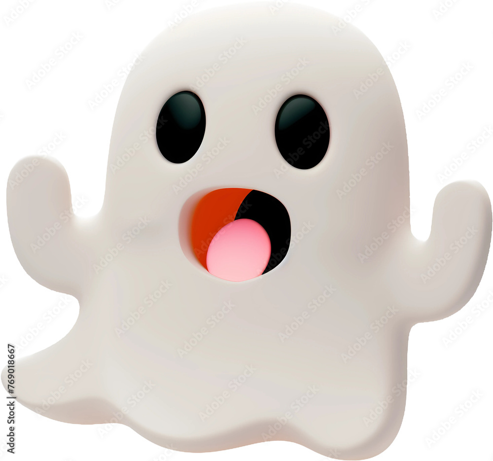 Fototapeta premium Cute Ghost Emoji