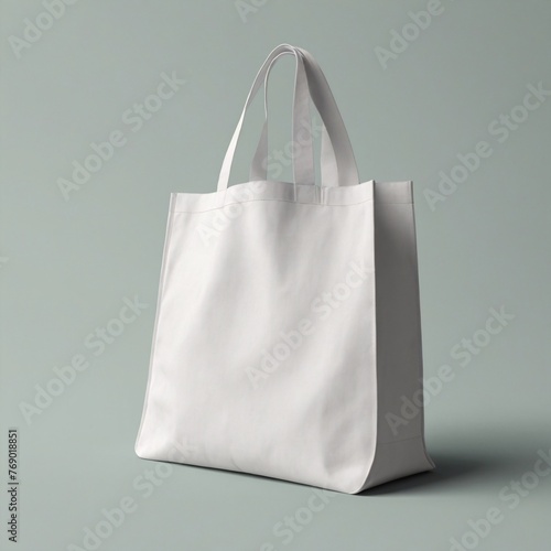 blank white tote bag mockup photo