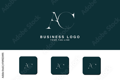 AC, CA, A, C, Abstract Letters Logo Monogram
