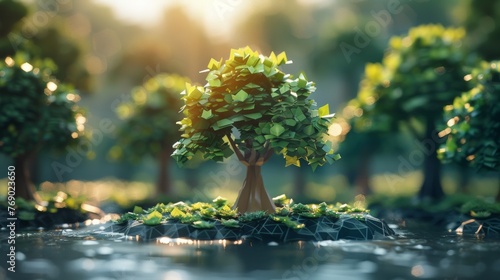 Low Poly Modeling Trees photo