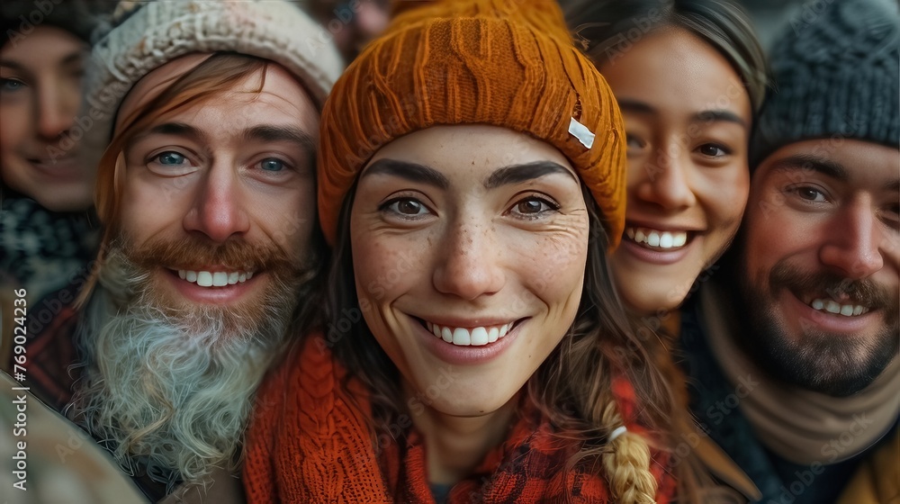 A happy diverse group of confident people from Canada, the United States, and Europe, all smiling
A happy diverse group of confident people from Canada, the United States, and Europe, all smiling
