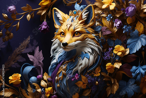 fox animal with fantasy style
