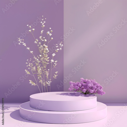 Podium mockup for natural products and cosmetics © Amber Fox
