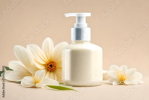 Cream Bottle Mockup Still Life realistic HD .